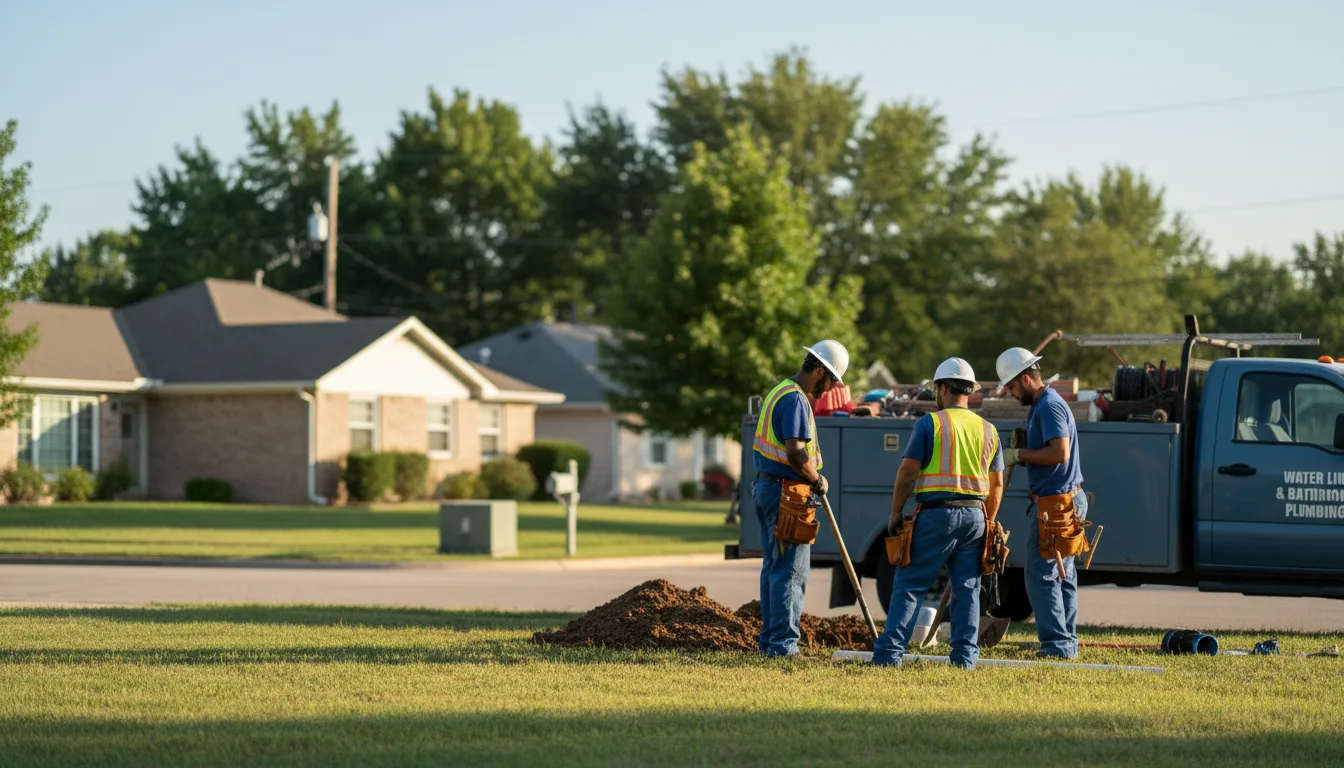 Residential water line and bathroom plumbing service in Boxholm, IA